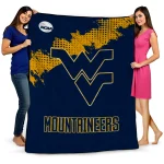 West Virginia Mountaineers Paint Trail Blue Quilt Blanket 1 west virginia mountaineers paint trail blue quilt blanket best selling