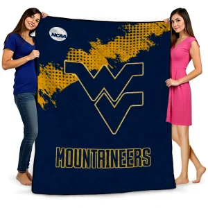 west virginia mountaineers paint trail blue quilt blanket best selling