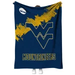 west virginia mountaineers paint trail blue quilt blanket best selling