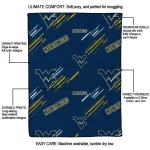 west virginia mountaineers sketch lines blue quilt blanket best selling