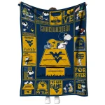 west virginia mountaineers snoopy love blue quilt blanket best selling