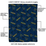 west virginia mountaineers solid classic blue quilt blanket best selling