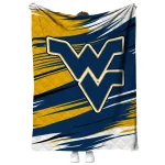 west virginia mountaineers wild lines blue white quilt blanket best selling