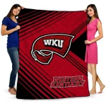 western kentucky hilltoppers arrow layers red quilt blanket best selling
