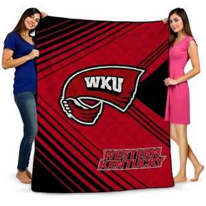 western kentucky hilltoppers arrow layers red quilt blanket best selling
