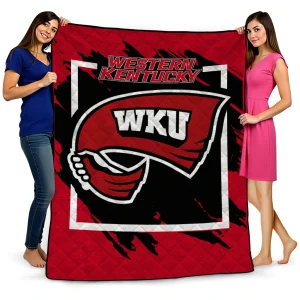 western kentucky hilltoppers block border red quilt blanket best selling