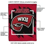 western kentucky hilltoppers block border red quilt blanket best selling