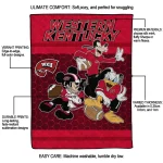western kentucky hilltoppers disney football red quilt blanket best selling