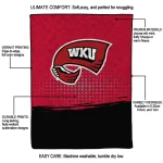western kentucky hilltoppers dot illusion red quilt blanket best selling