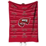 western kentucky hilltoppers handdrawn stripes red quilt blanket best selling