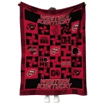 western kentucky hilltoppers helmet heart red quilt blanket best selling