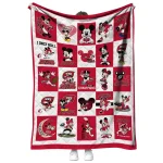 western kentucky hilltoppers mickey mouse motif red white quilt blanket best selling