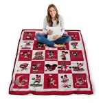 western kentucky hilltoppers mickey mouse motif red white quilt blanket best selling