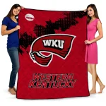 western kentucky hilltoppers paint trail red quilt blanket best selling