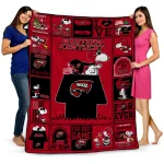 western kentucky hilltoppers snoopy love red quilt blanket best selling