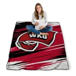 western kentucky hilltoppers wild lines red white quilt blanket best selling
