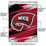 western kentucky hilltoppers wild lines red white quilt blanket best selling