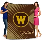 western michigan broncos arrow layers brown quilt blanket best selling