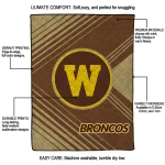 western michigan broncos arrow layers brown quilt blanket best selling
