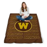 western michigan broncos bold red brown quilt blanket best selling