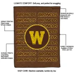 western michigan broncos bold red brown quilt blanket best selling