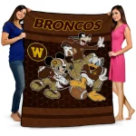 western michigan broncos disney football brown quilt blanket best selling