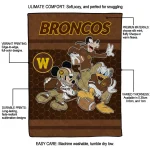 western michigan broncos disney football brown quilt blanket best selling