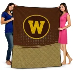 western michigan broncos dot illusion brown quilt blanket best selling