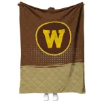 western michigan broncos dot illusion brown quilt blanket best selling
