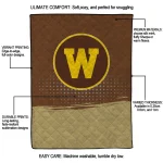 western michigan broncos dot illusion brown quilt blanket best selling