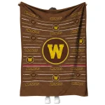 western michigan broncos handdrawn stripes brown quilt blanket best selling