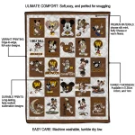 western michigan broncos mickey mouse motif brown white quilt blanket best selling