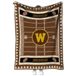 western michigan broncos mickey player brown quilt blanket best selling