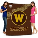western michigan broncos paint trail brown quilt blanket best selling