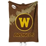 western michigan broncos paint trail brown quilt blanket best selling
