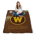 western michigan broncos paint trail brown quilt blanket best selling