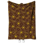 western michigan broncos solid classic brown quilt blanket best selling