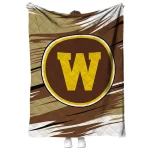 western michigan broncos wild lines brown white quilt blanket best selling