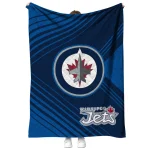 winnipeg jets arrow layers blue quilt blanket best selling