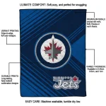 winnipeg jets arrow layers blue quilt blanket best selling