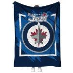 winnipeg jets block border blue quilt blanket best selling