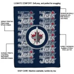 winnipeg jets bold red blue quilt blanket best selling