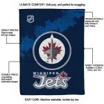 winnipeg jets nhl shield blue quilt blanket best selling