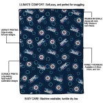 winnipeg jets solid classic blue quilt blanket best selling