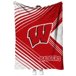 wisconsin badgers arrow layers red quilt blanket best selling