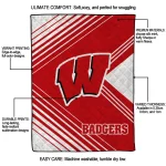 wisconsin badgers arrow layers red quilt blanket best selling