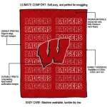 wisconsin badgers bold red quilt blanket best selling