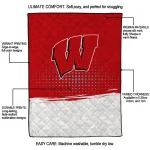 wisconsin badgers dot illusion red quilt blanket best selling