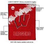 wisconsin badgers paint trail red quilt blanket best selling