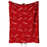 wisconsin badgers solid classic red quilt blanket best selling